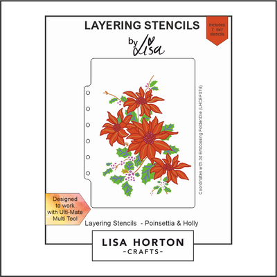 Lisa Horton Crafts Poinsettia & Holly 5