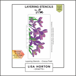 Lisa Horton Crafts Crocus Field DL Layering Stencils