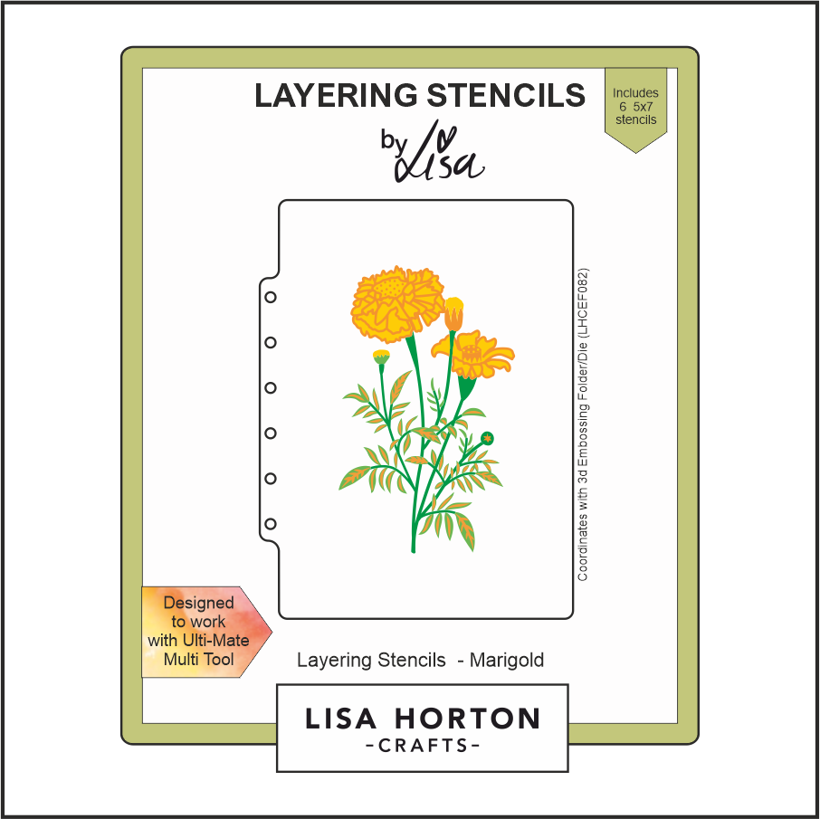 Lisa Horton Crafts Marigold Layering Stencils