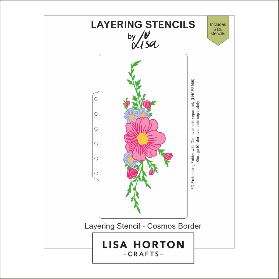 Lisa Horton Crafts Cosmos Border DL Layering Stencils