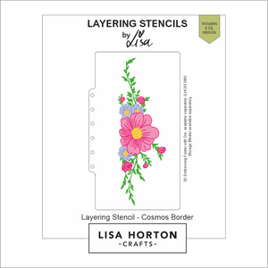 Lisa Horton Crafts Cosmos Border DL Layering Stencils