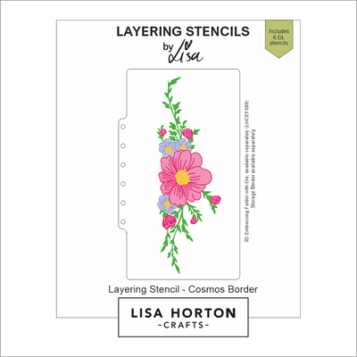 Lisa Horton Crafts Cosmos Border DL Layering Stencils