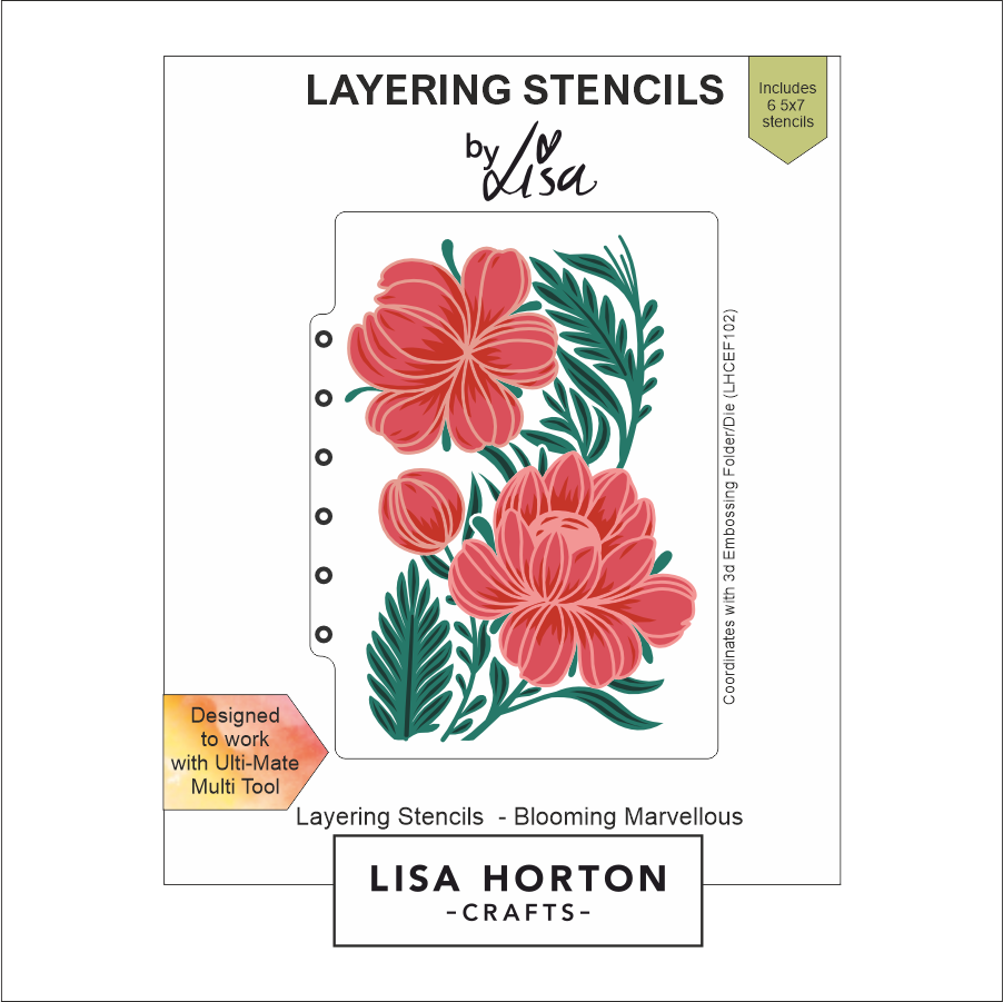 Lisa Horton Crafts Blooming Marvellous Layering Stencils