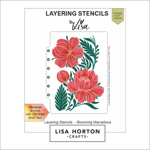 Lisa Horton Crafts Blooming Marvellous Layering Stencils