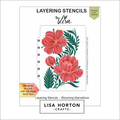 Lisa Horton Crafts Blooming Marvellous Layering Stencils