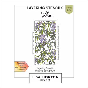 Lisa Horton Crafts Wisteria Background DL Layering Stencils