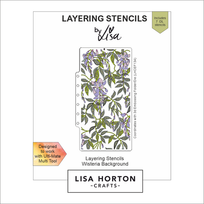 Lisa Horton Crafts Wisteria Background DL Layering Stencils