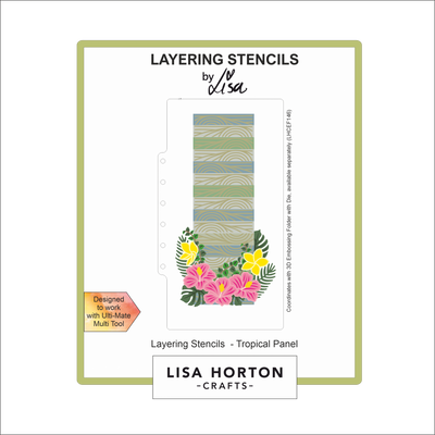 Lisa Horton Crafts Tropical Panel DL Layering Stencils