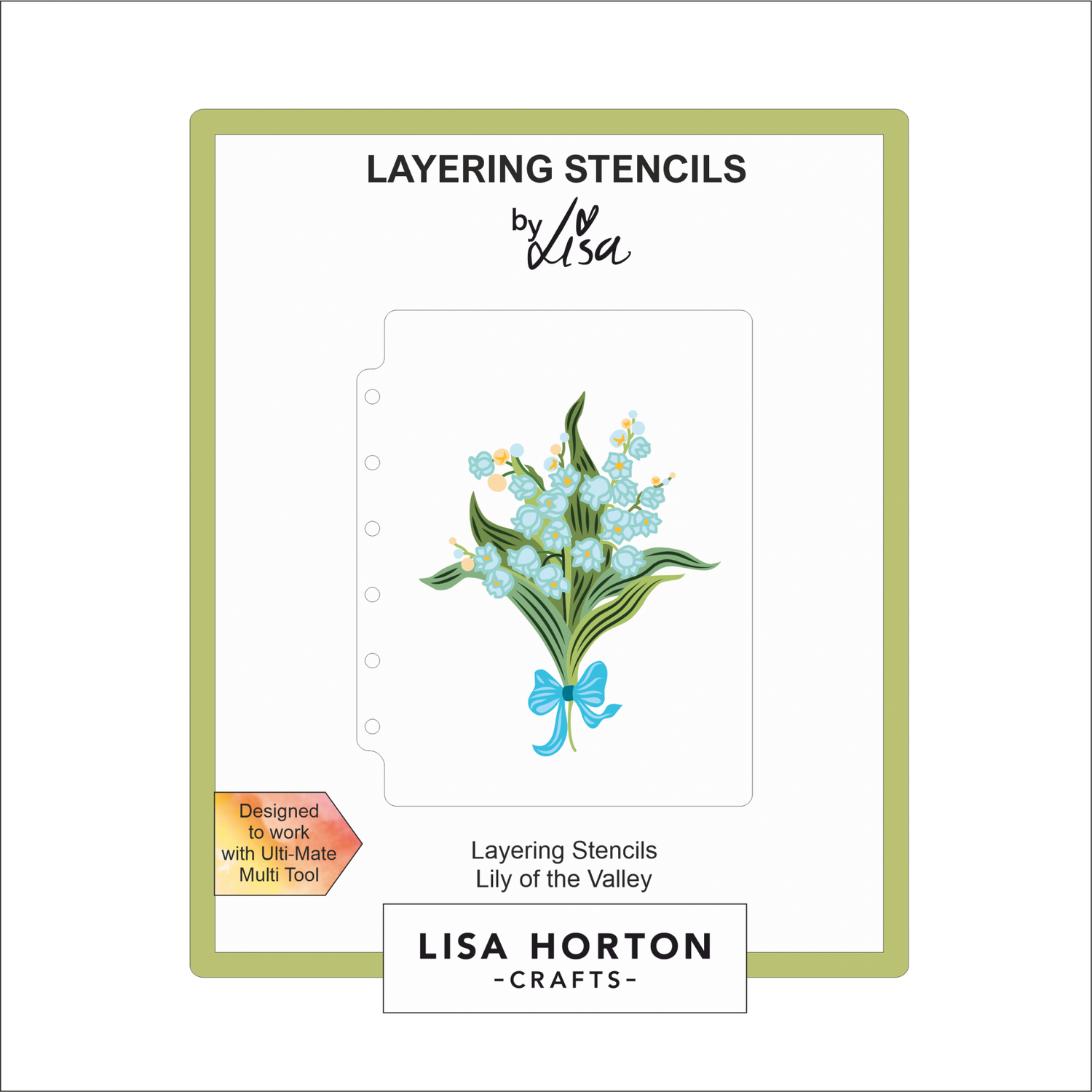 Lisa Horton Crafts Lily of the Valley A6 Layering Stencil