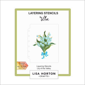 Lisa Horton Crafts Lily of the Valley A6 Layering Stencil