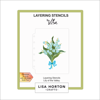 Lisa Horton Crafts Lily of the Valley A6 Layering Stencil