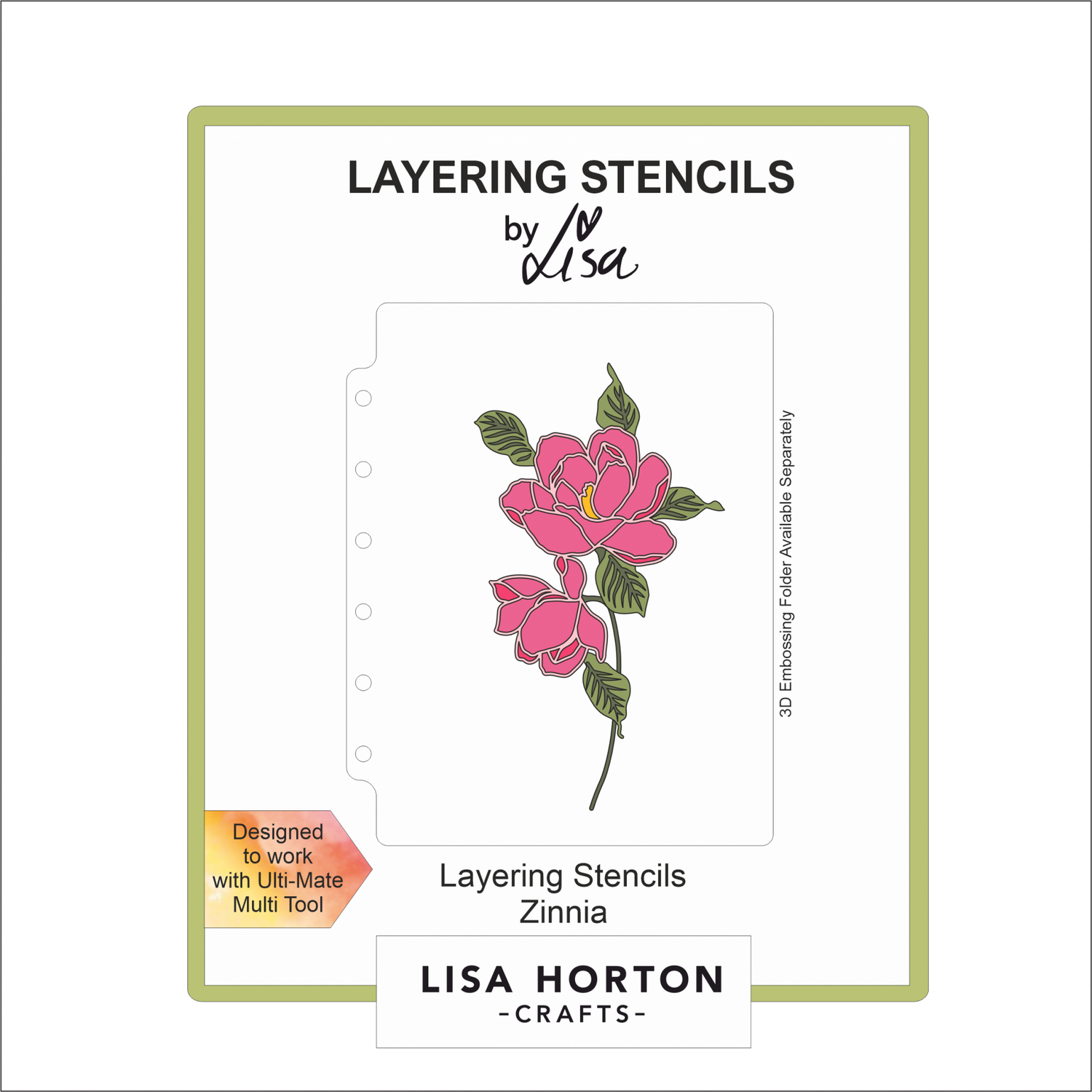 Lisa Horton Crafts Zinnia A6 Layering Stencils