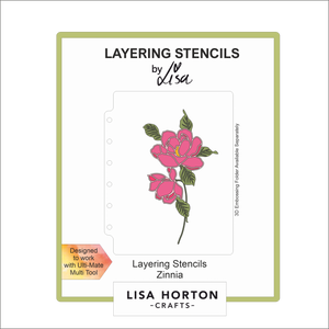 Lisa Horton Crafts Zinnia A6 Layering Stencils