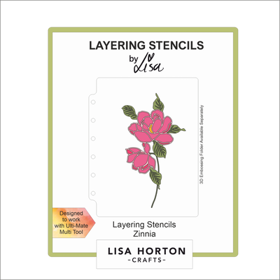 Lisa Horton Crafts Zinnia A6 Layering Stencils