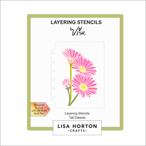 Lisa Horton Crafts Tall Daisies A6 Layering Stencils