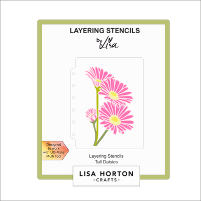 Lisa Horton Crafts Tall Daisies A6 Layering Stencils