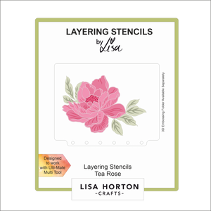 Lisa Horton Crafts Tea Rose A6 Layering Stencils