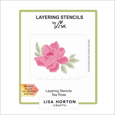 Lisa Horton Crafts Tea Rose A6 Layering Stencils