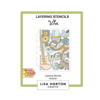 Lisa Horton Crafts Musical A6 Layering Stencils