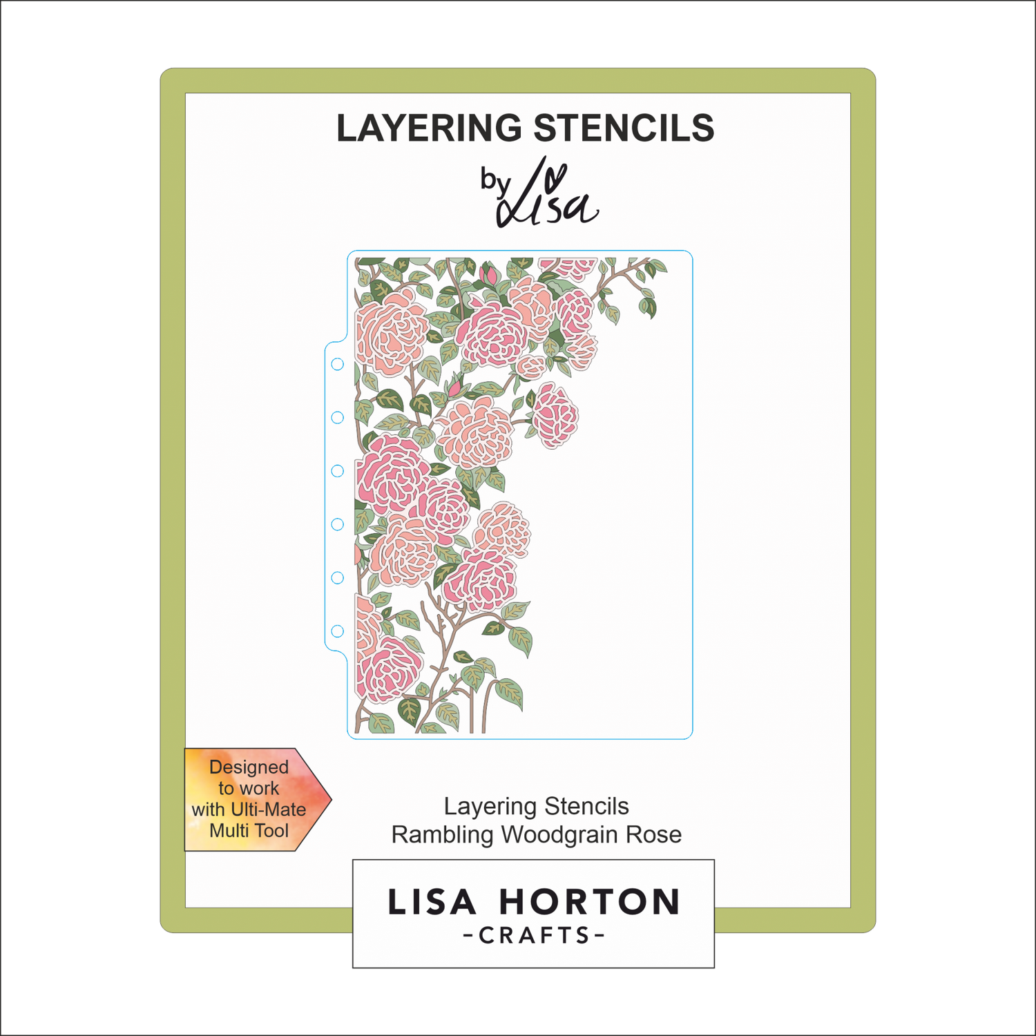 Lisa Horton Crafts Rambling Woodgrain Rose 5