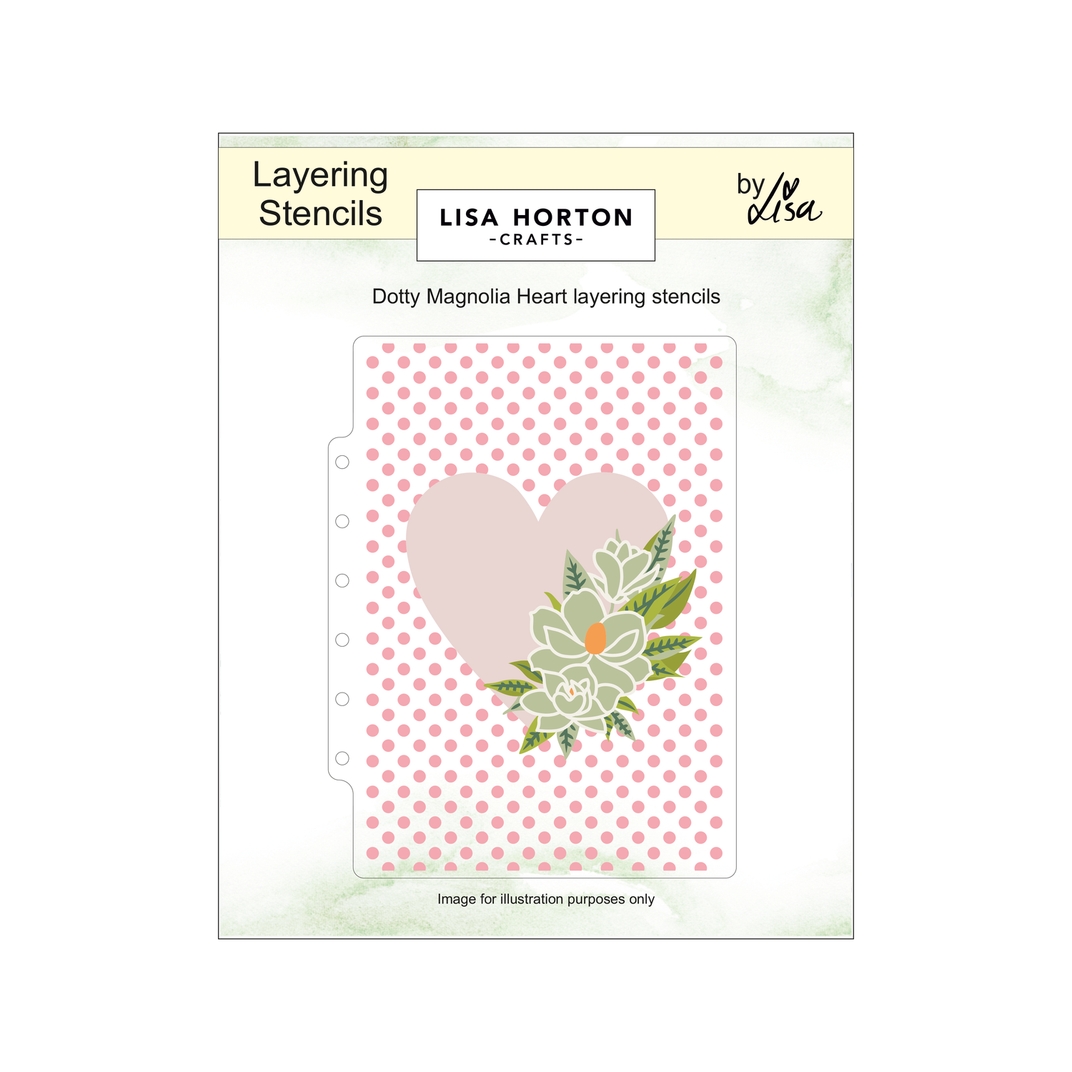 Lisa Horton Crafts Dotty Magnolia Heart Embossing Folder and Layering Stencils