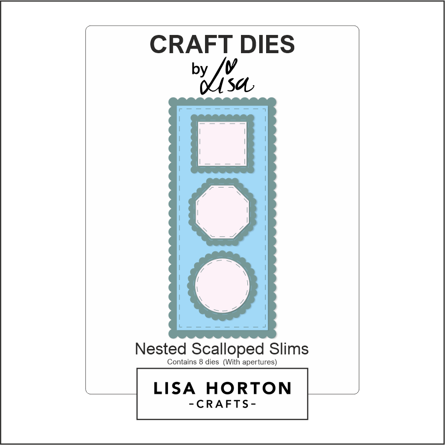 Lisa Horton Crafts Nested  Scalloped Slims Die Set