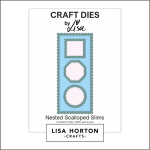 Lisa Horton Crafts Nested  Scalloped Slims Die Set