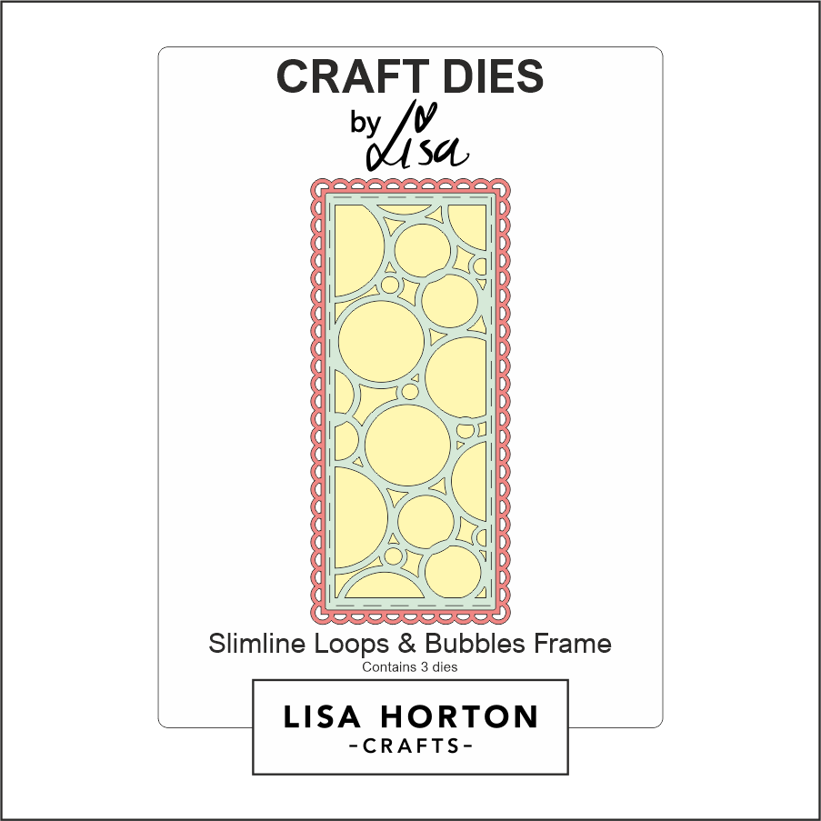 Lisa Horton Crafts Slimline Loops and Bubbles Frame Die Set