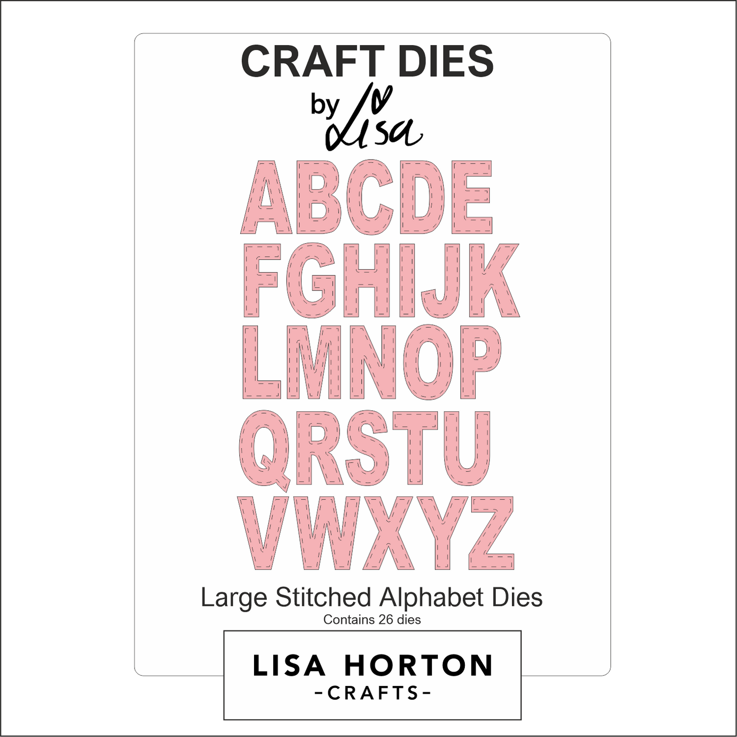 Lisa Horton Crafts Large Stitched Alphabet Die Set