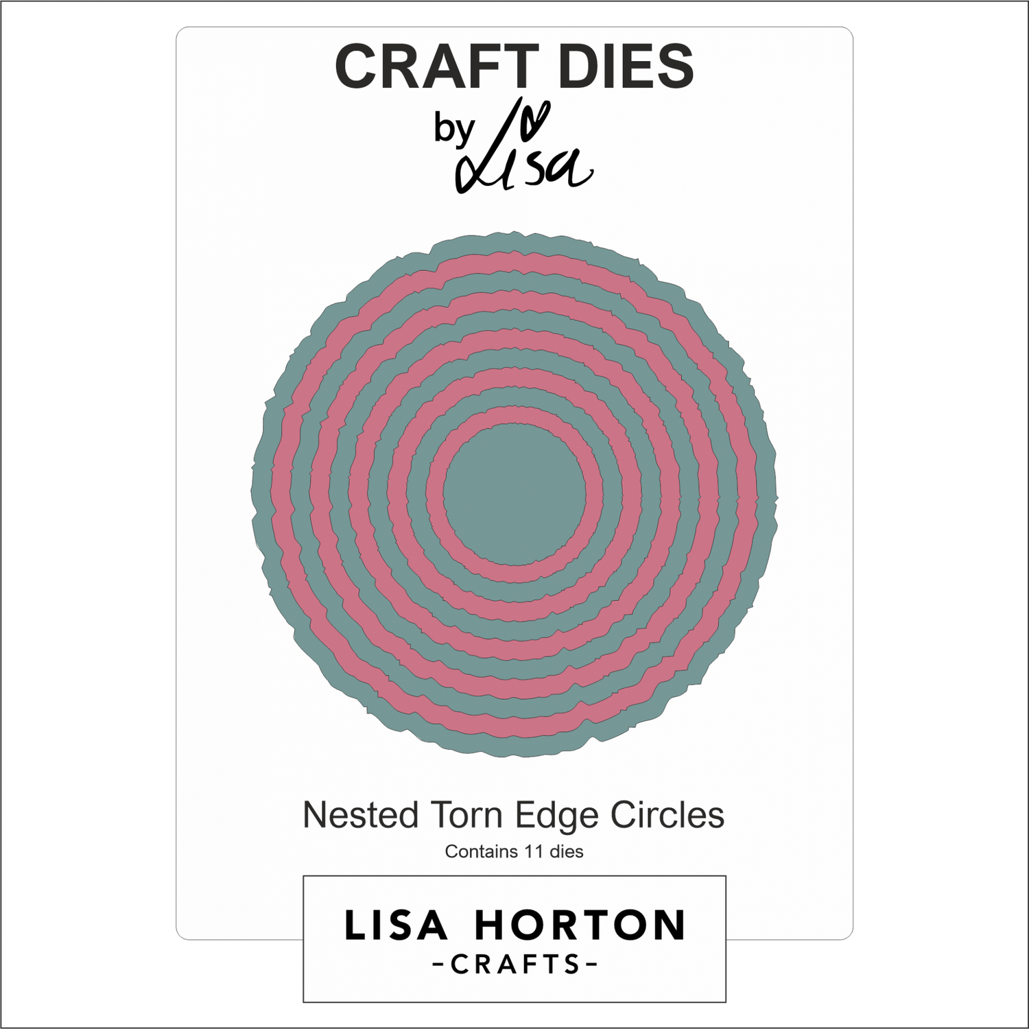 Lisa Horton Crafts Nested Torn Edge Circles Die Set