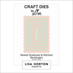 Lisa Horton Crafts Nested Scalloped & Stitched Rectangle Die Set