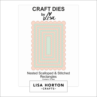 Lisa Horton Crafts Nested Scalloped & Stitched Rectangle Die Set