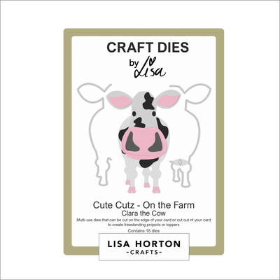 Lisa Horton Crafts Cute Cutz 'On the Farm' Clara the Cow Die Set