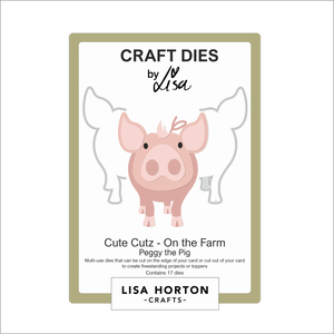 Lisa Horton Crafts Cute Cutz 'On the Farm' Peggy the Pig Die Set