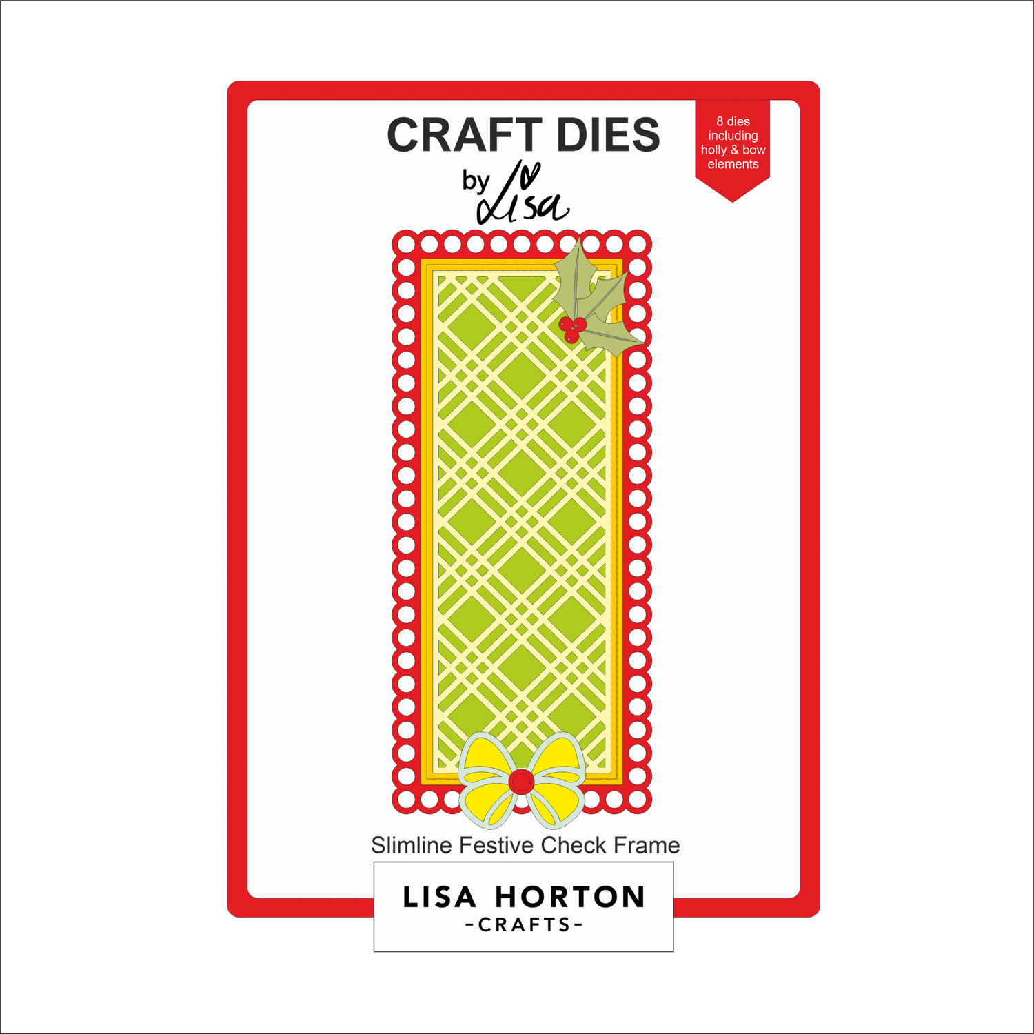 Lisa Horton Crafts Festive DL Checked Frame Die