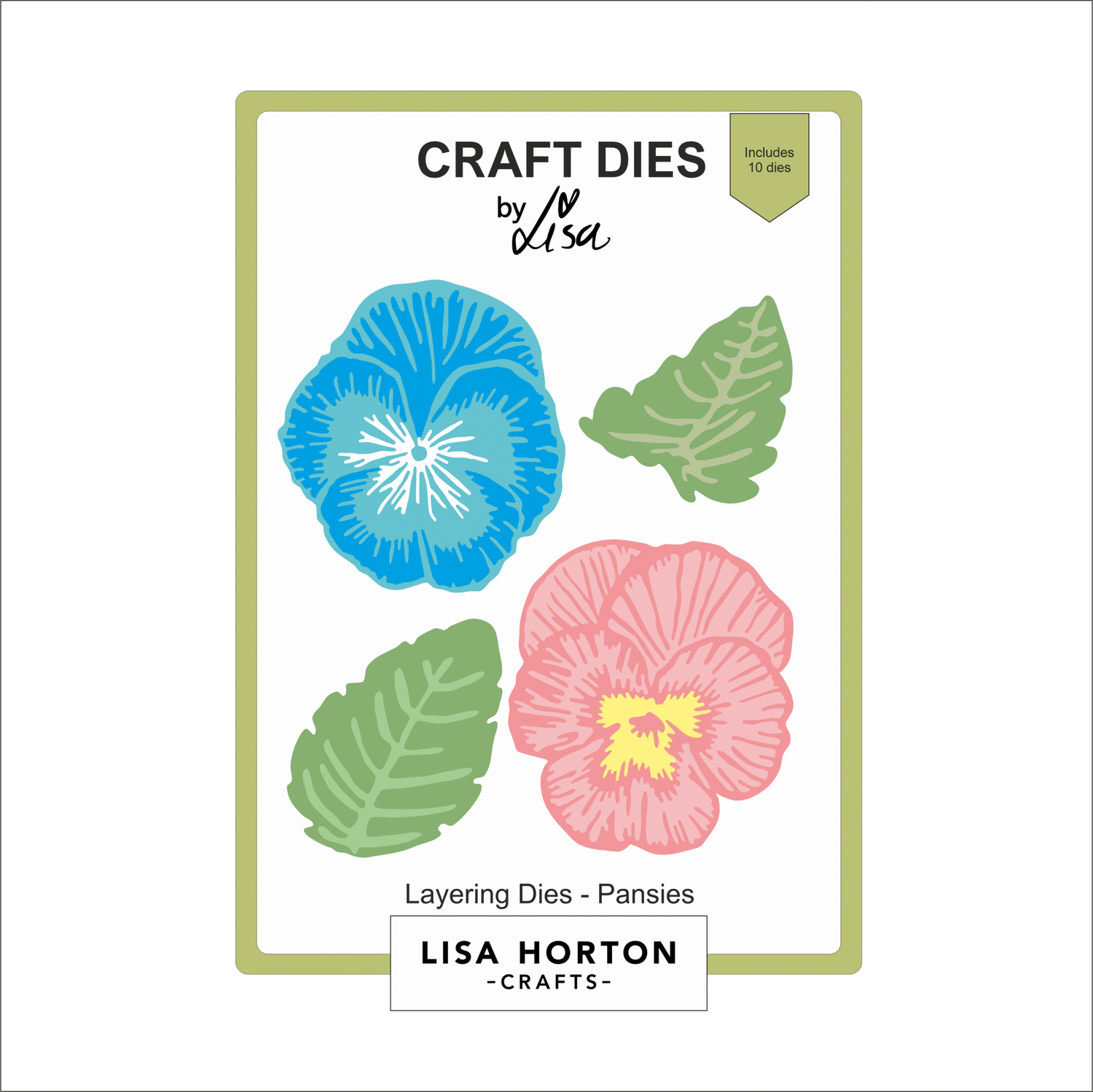 Lisa Horton Crafts Layering Dies - Pansies