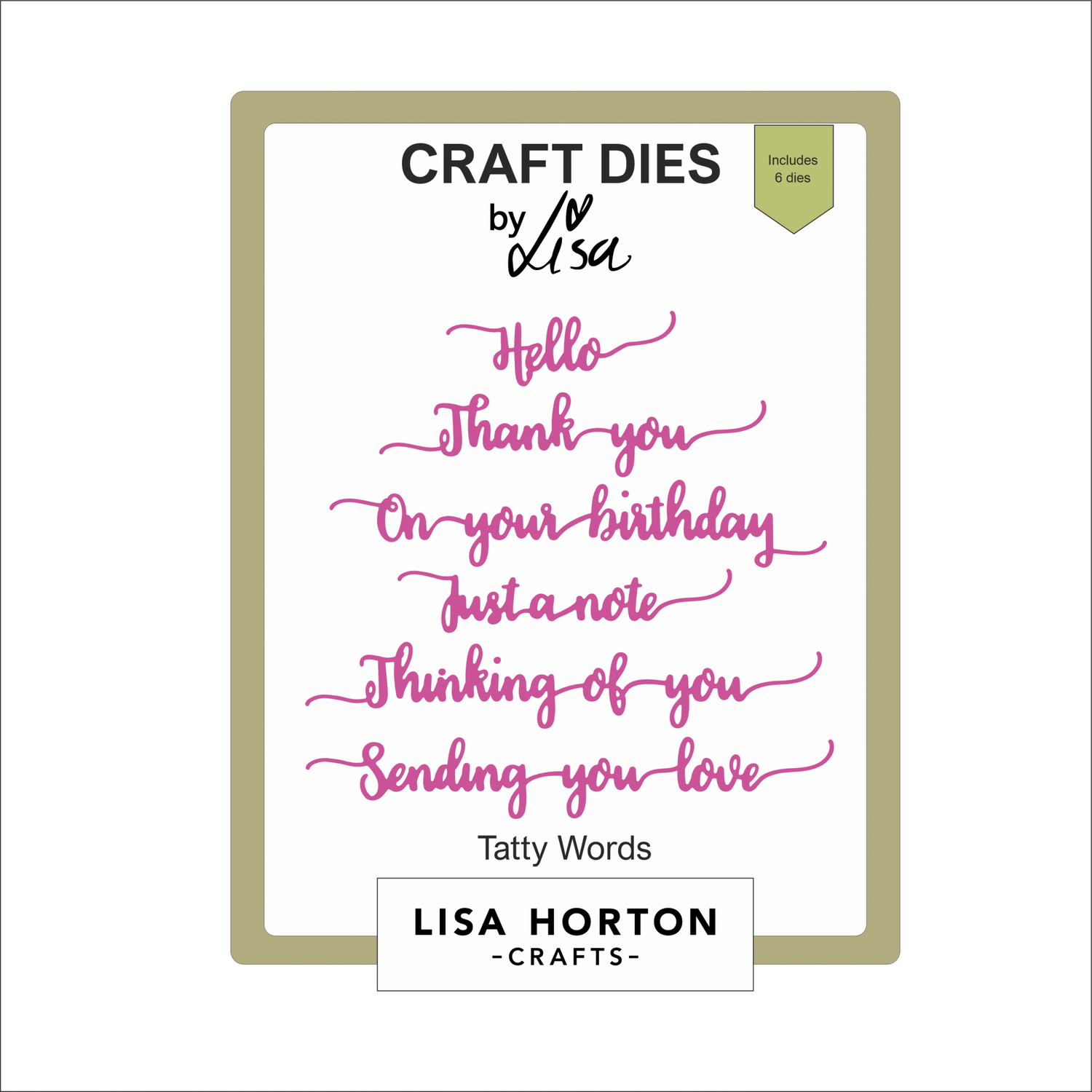 Lisa Horton Crafts Tatty Words Die Set