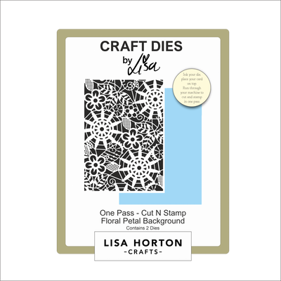 Lisa Horton Crafts One-Pass Stamp N Cut Die - Floral Petal background