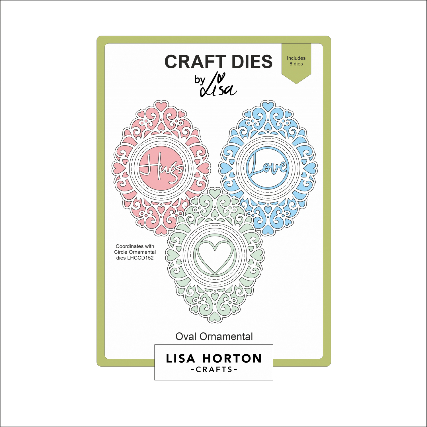 Lisa Horton Crafts Oval Ornamental Die Set