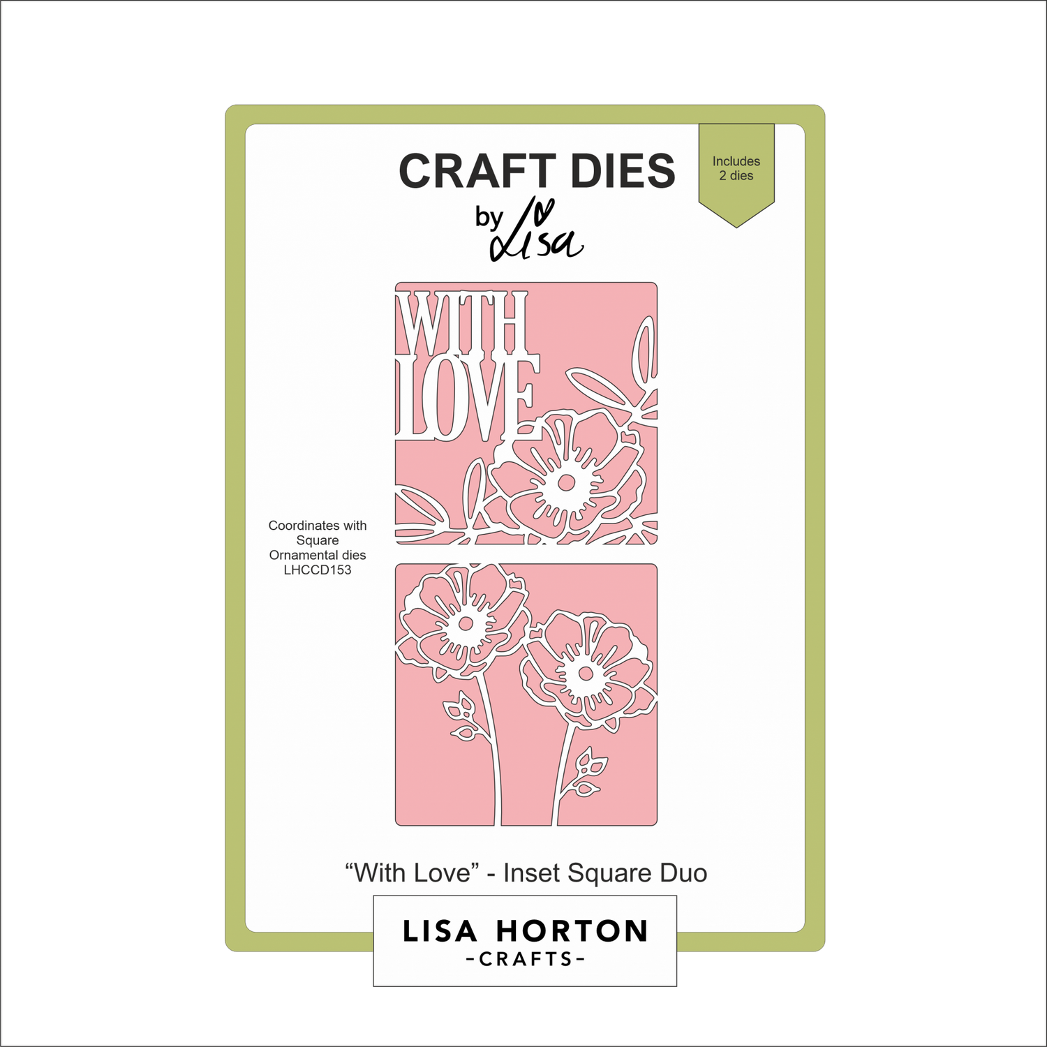 Lisa Horton Crafts With Love Inset Square Duo Die Set