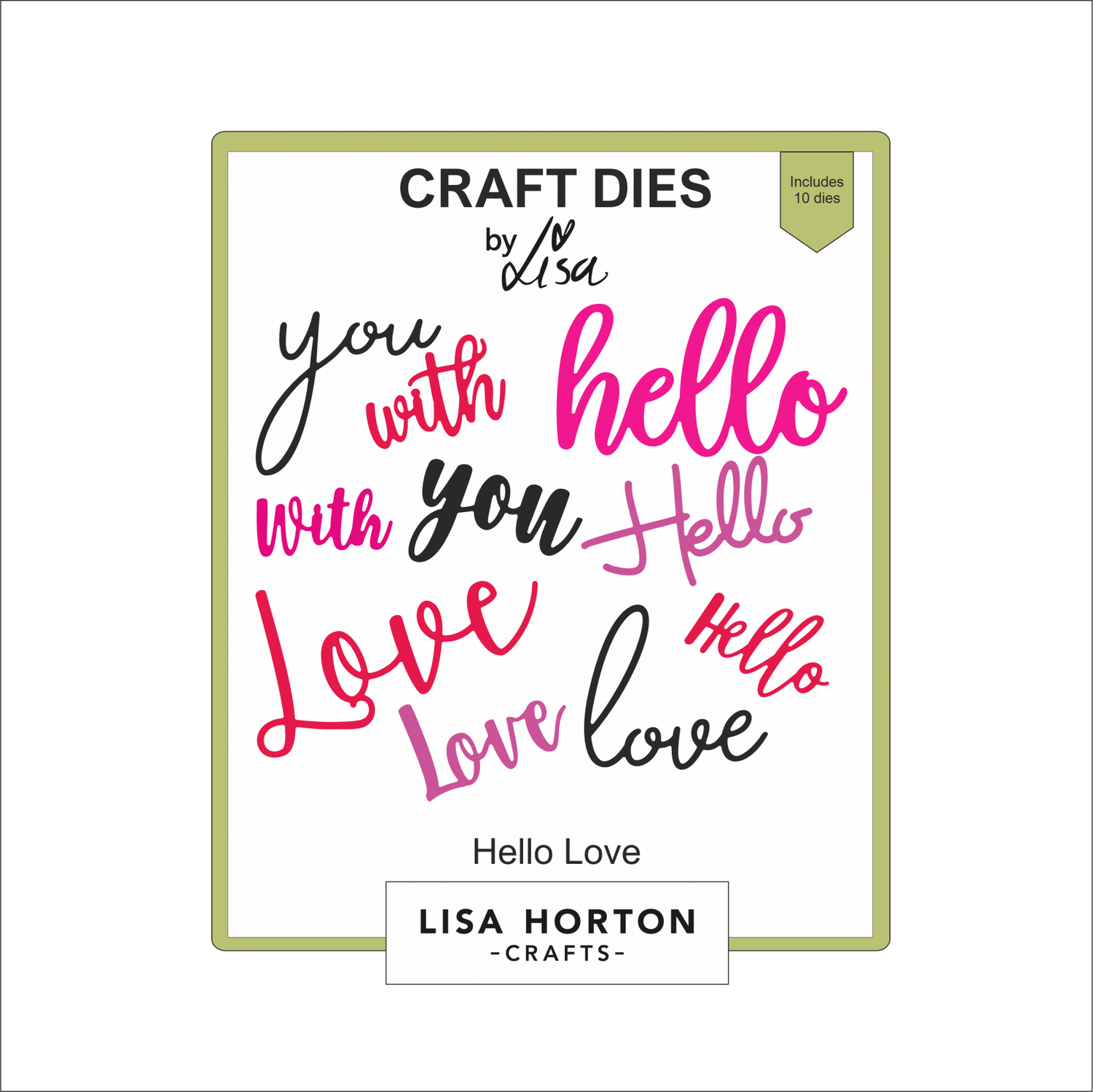 Lisa Horton Crafts Hello Love Die Set