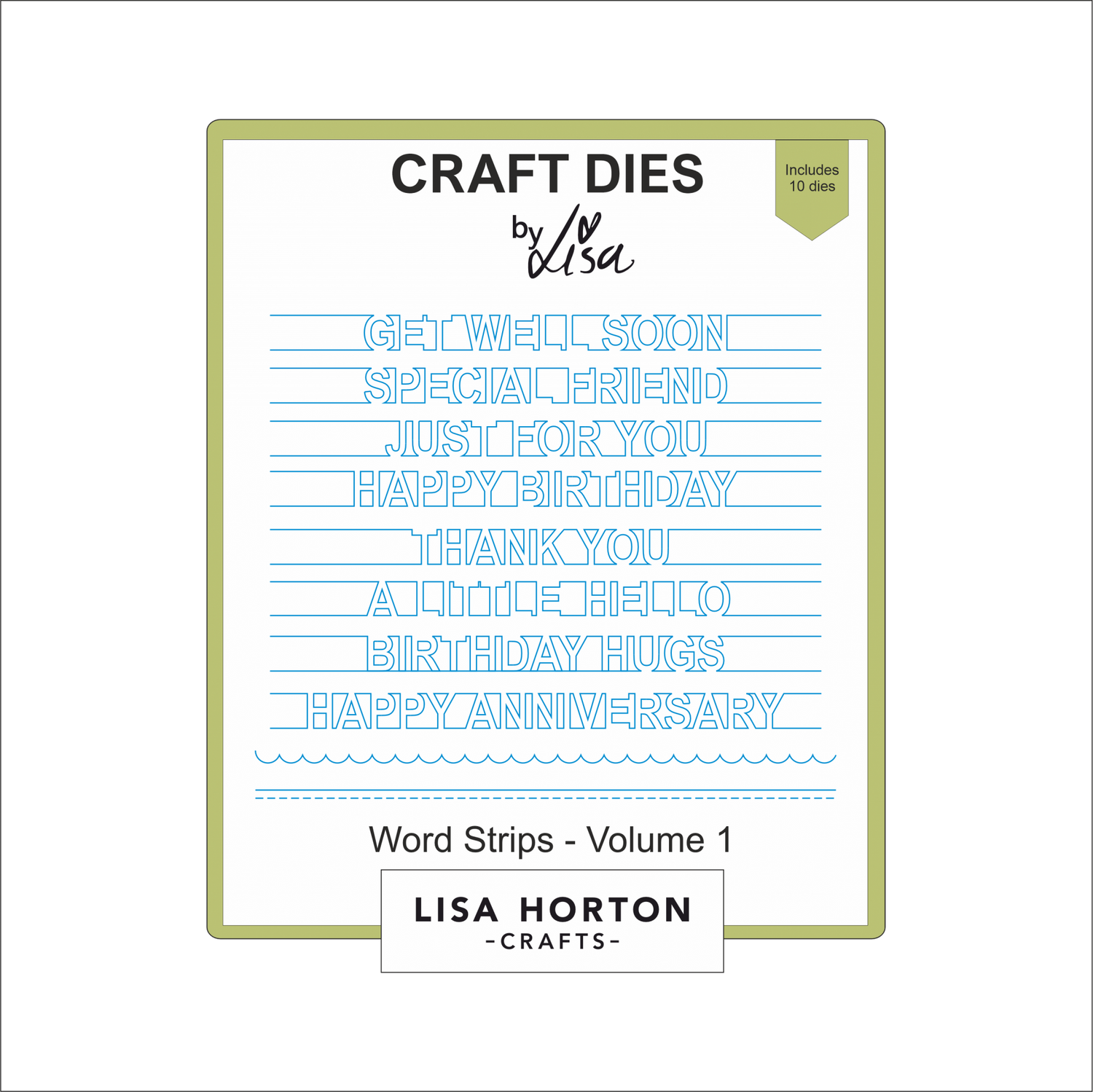 Lisa Horton Crafts Word Strips - Volume 1 Die Set