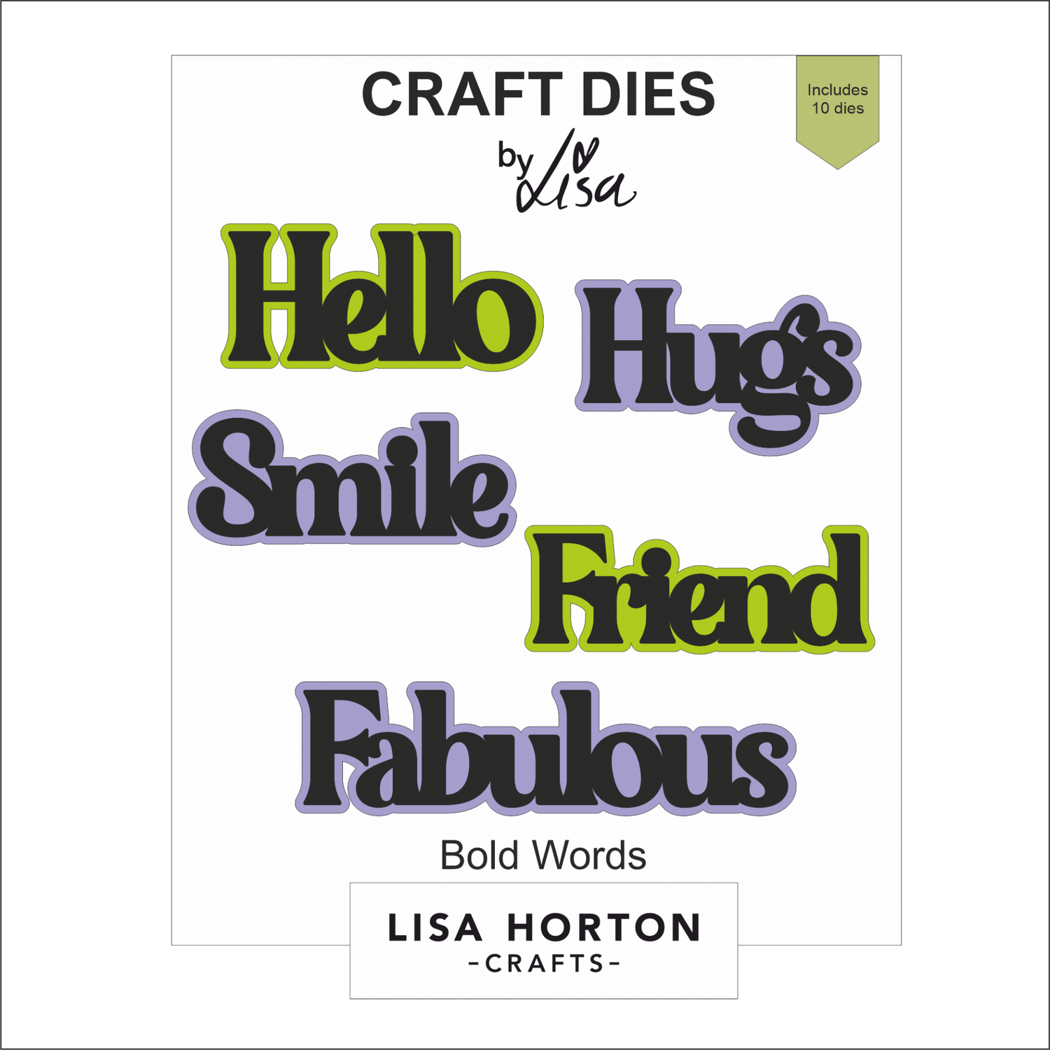 Lisa Horton Crafts Bold Words Die Set