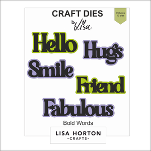 Lisa Horton Crafts Bold Words Die Set