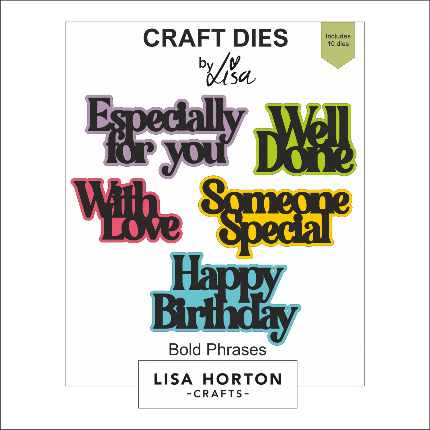 Lisa Horton Crafts Bold Phrases Die Set