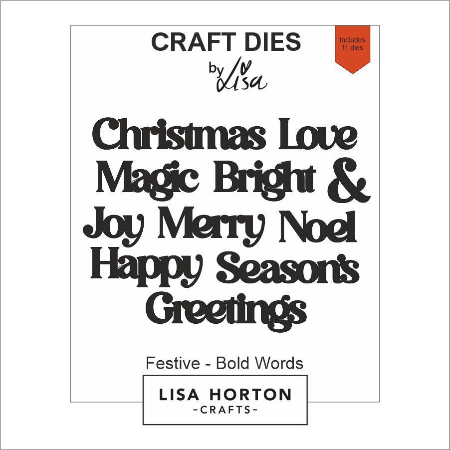 Lisa Horton Crafts Festive Bold Words Die Set