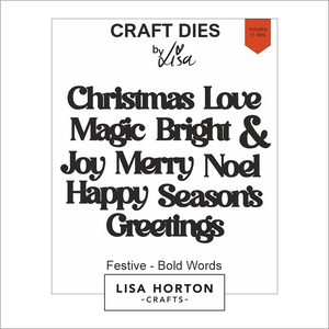 Lisa Horton Crafts Festive Bold Words Die Set