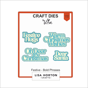 Lisa Horton Crafts Festive Bold Phrases Die Set