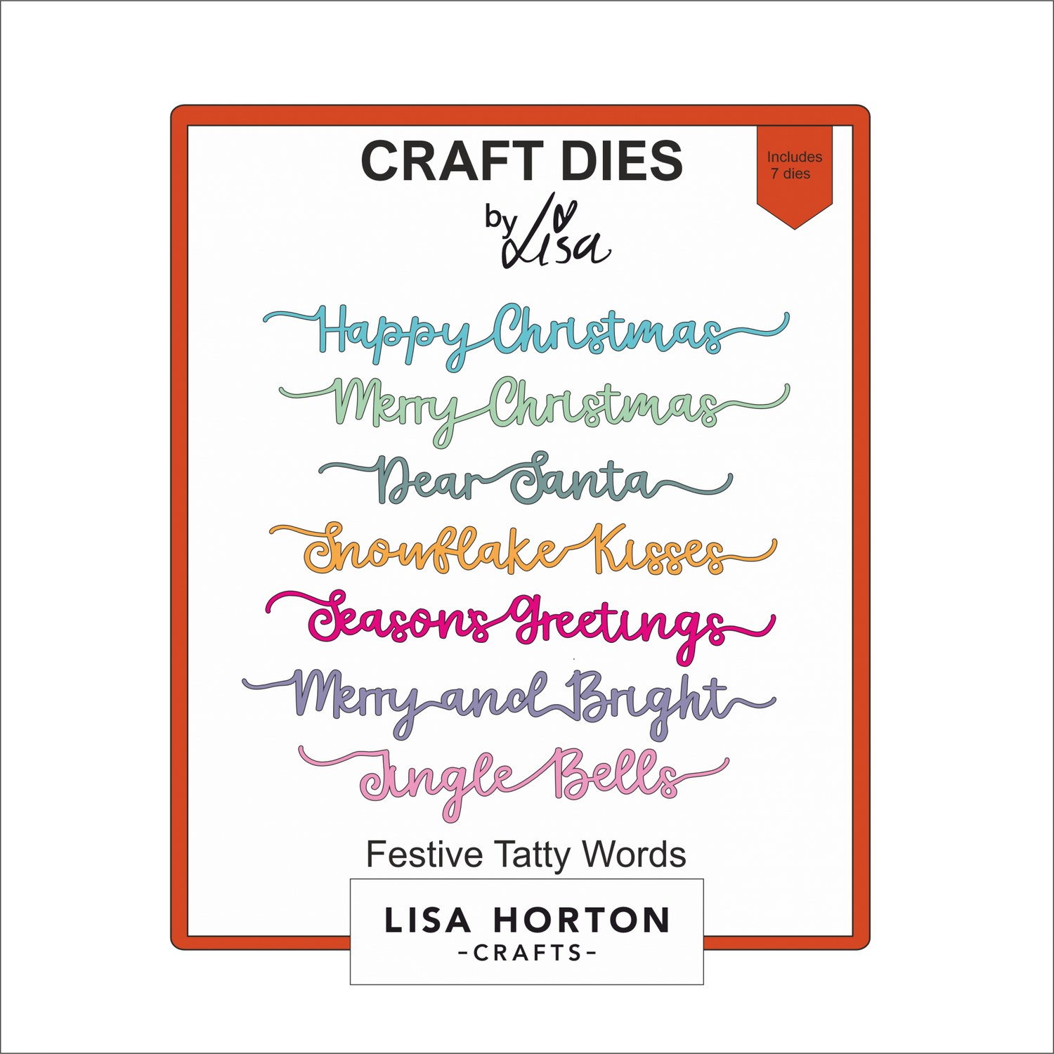 Lisa Horton Crafts Festive Tatty Words Die Set