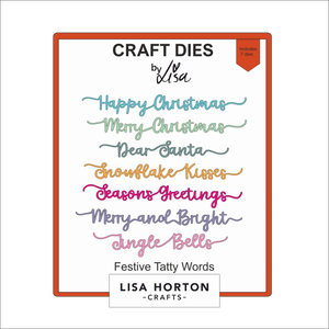 Lisa Horton Crafts Festive Tatty Words Die Set